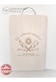 Pjaustymo lentelė "Čia lašinius pjausto TĖTIS"
